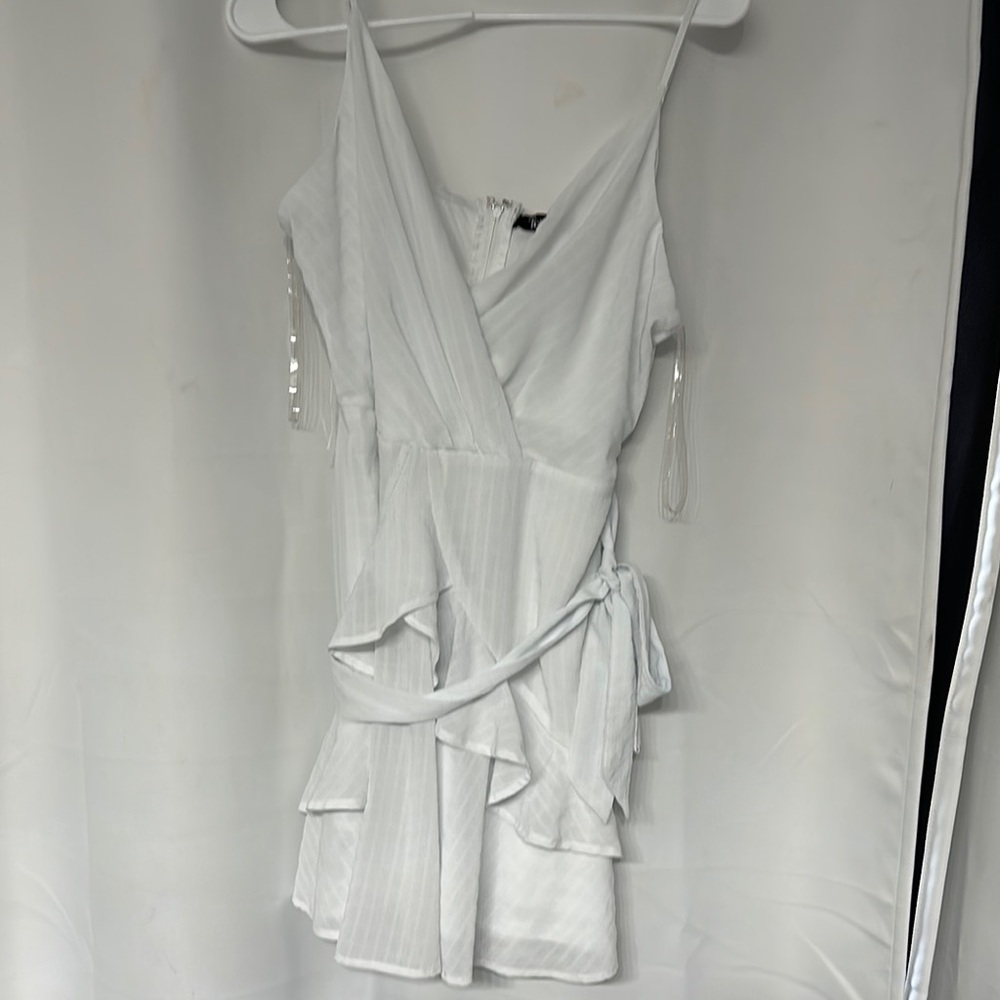 Elegant White Ruffle Dress